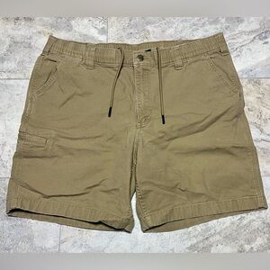 Carhartt Canvas Work Shorts Mens Size 36 Waist Beige Relaxed Fit Rugged Flex